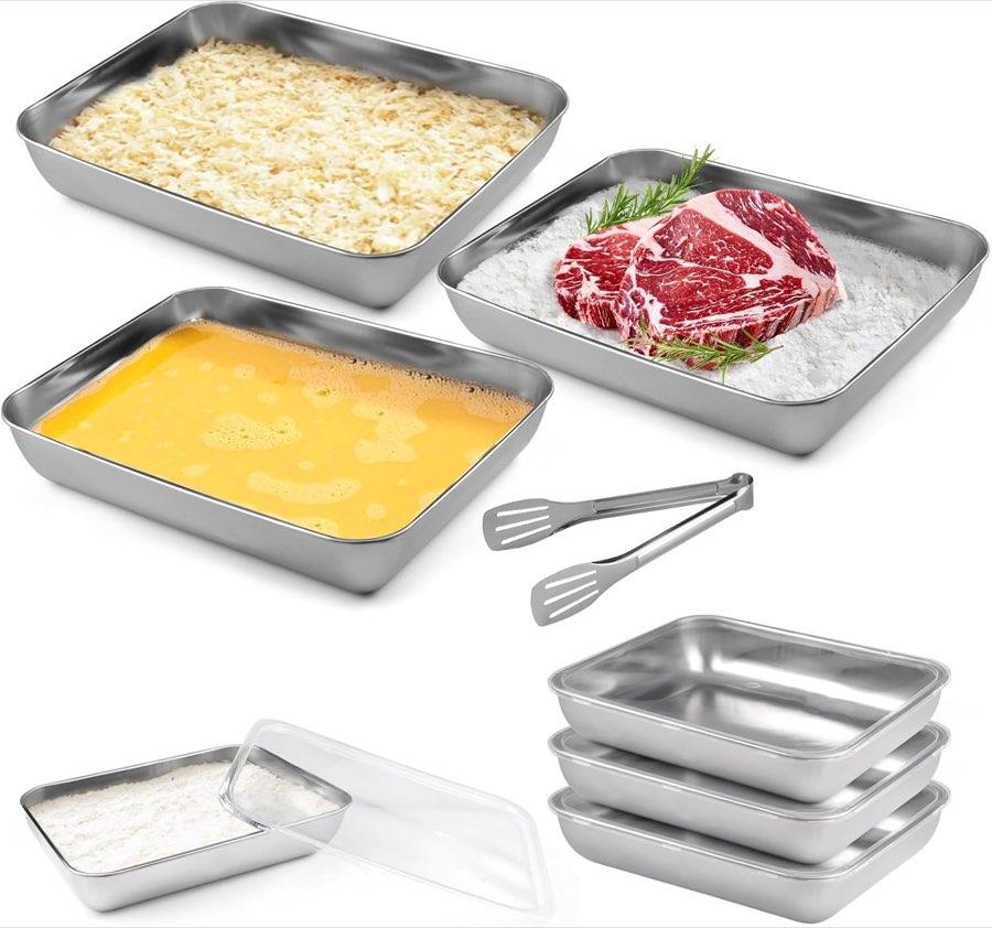Lunza Panierschalen Set mit Deckel und Zange 25×20×5 cm