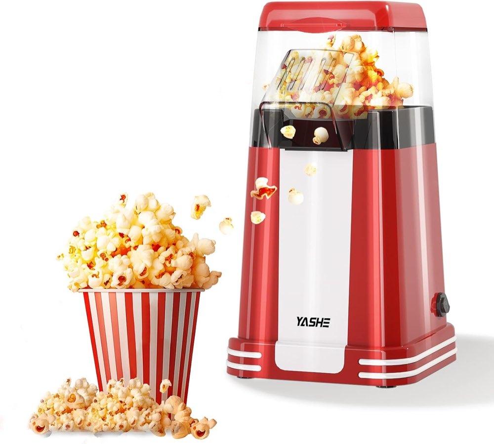 YASHE Heißluft-Popcornmaschine Retro 1200 W