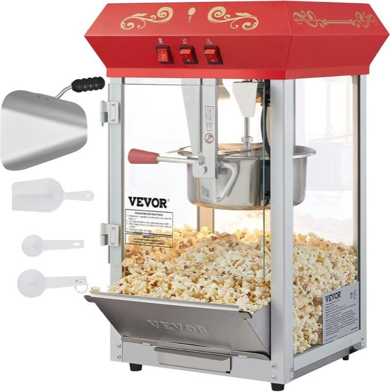 VEVOR Popcornmaschine 850 W 8 oz Kino-Stil