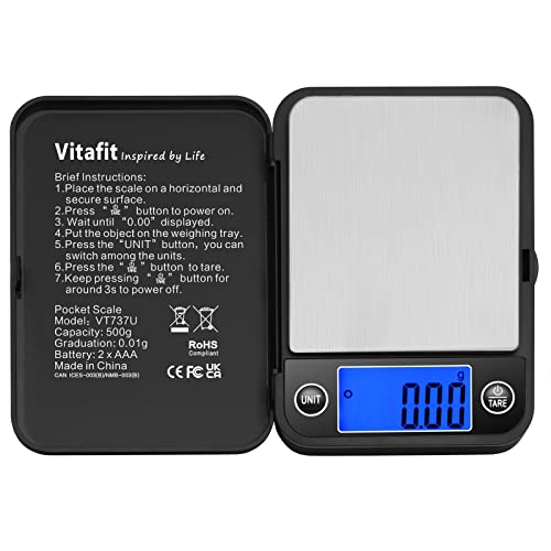 Vitafit Taschen-Feinwaage 500 g / 0,01 g
