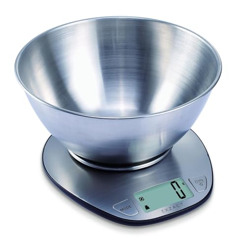 Testsieger Exzact EX4350 Küchenwaage mit Edelstahlschüssel