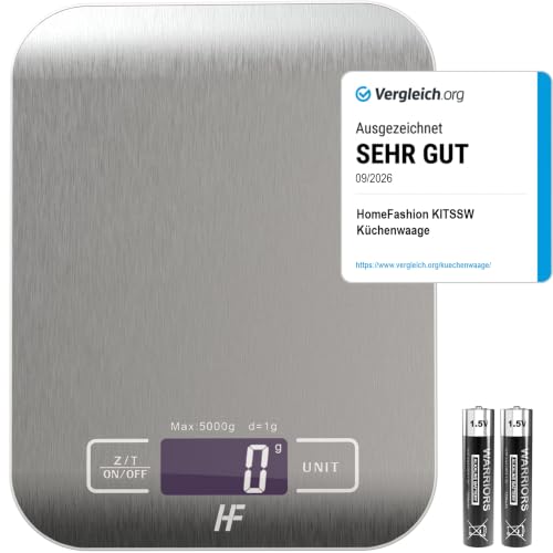 HomeFashion Küchenwaage 5 kg Edelstahl
