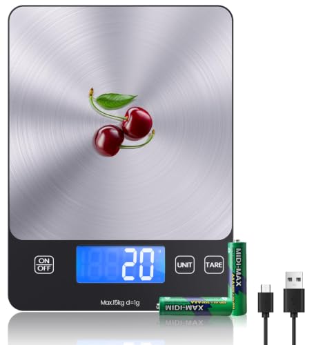 izeyu Küchenwaage 15 kg USB-C