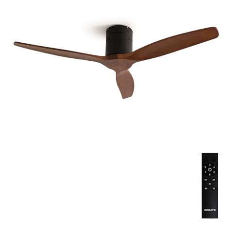 CREATE WINDCALM M Schwarz Dunkelholzoptik Ø132 cm