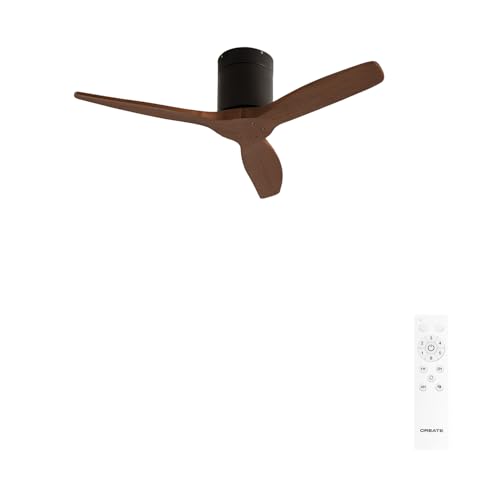 CREATE WINDCALM S Schwarz Dunkelholzoptik Ø112 cm