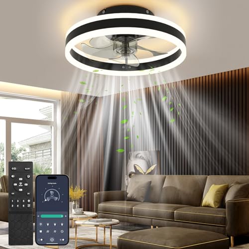 Nalezuns LED-Deckenventilator schwarz