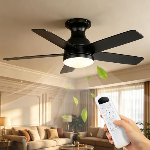 OZEANOS Deckenventilator 112 cm Schwarz