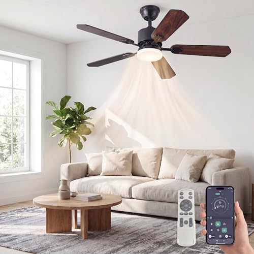 YuYe Deckenventilator 108 cm Schwarz