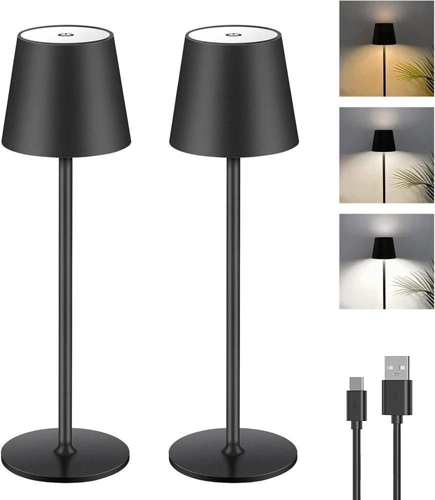 Testsieger Liyabber Akku-Tischlampe 2er