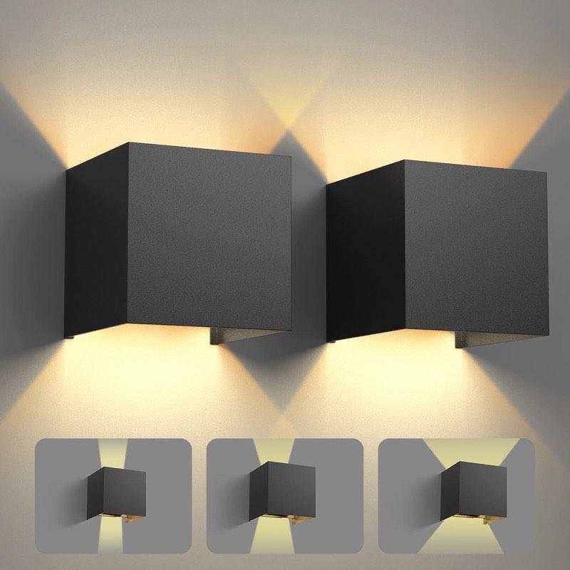 vatato vatato LED-Wandleuchte 12 W, 2 Stück, Schwarz