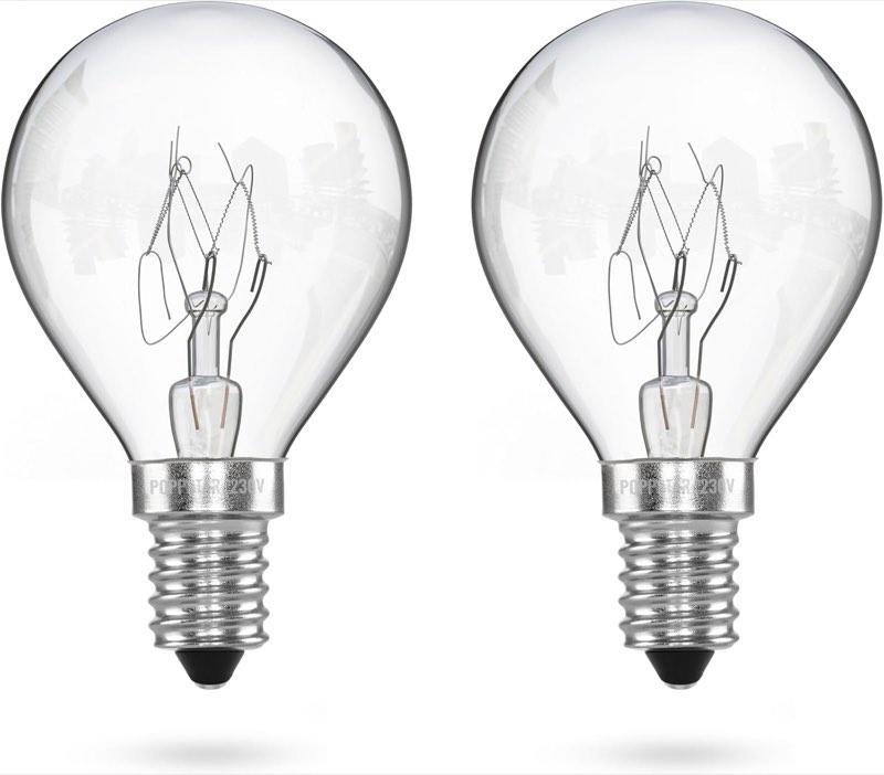 POPPSTAR Backofenlampe E14 40 W, 2er-Pack