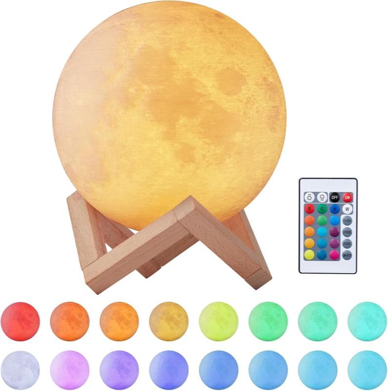 EXTSUD 3D Mondlampe, 16 Farben, Fernbedienung und Touch
