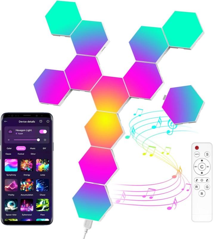 MeRGBW-Home RGB-Sechseck, Titel 12 Stück