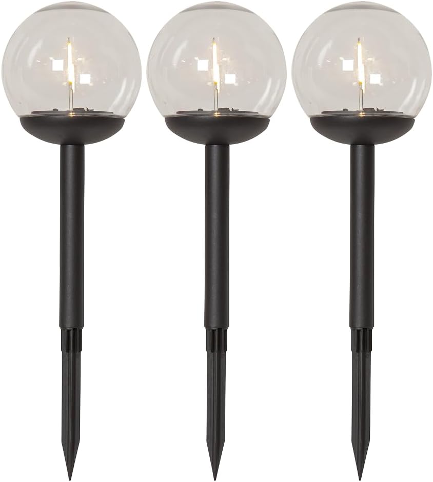 Star Trading Solar-Gartenleuchte, 3er-Set, Kugel 10 cm