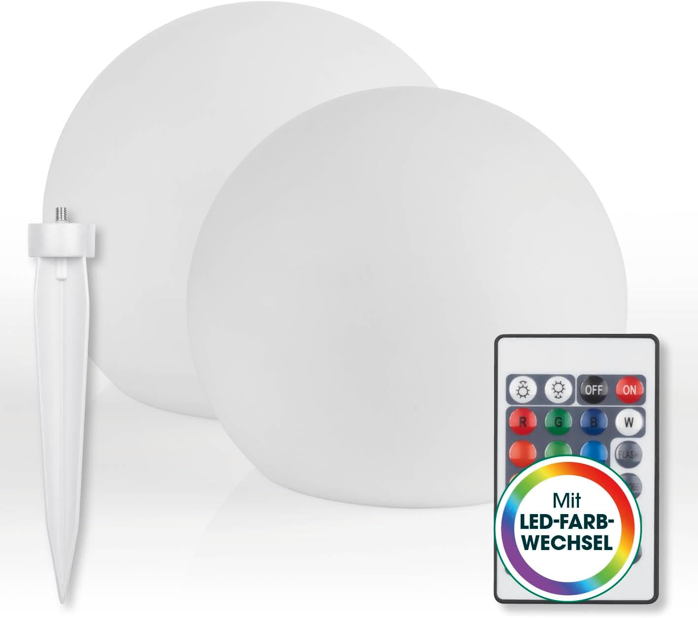 EASYmaxx EASYmaxx LED-Solarkugel, 30 cm, 2er-Set - Produktbild