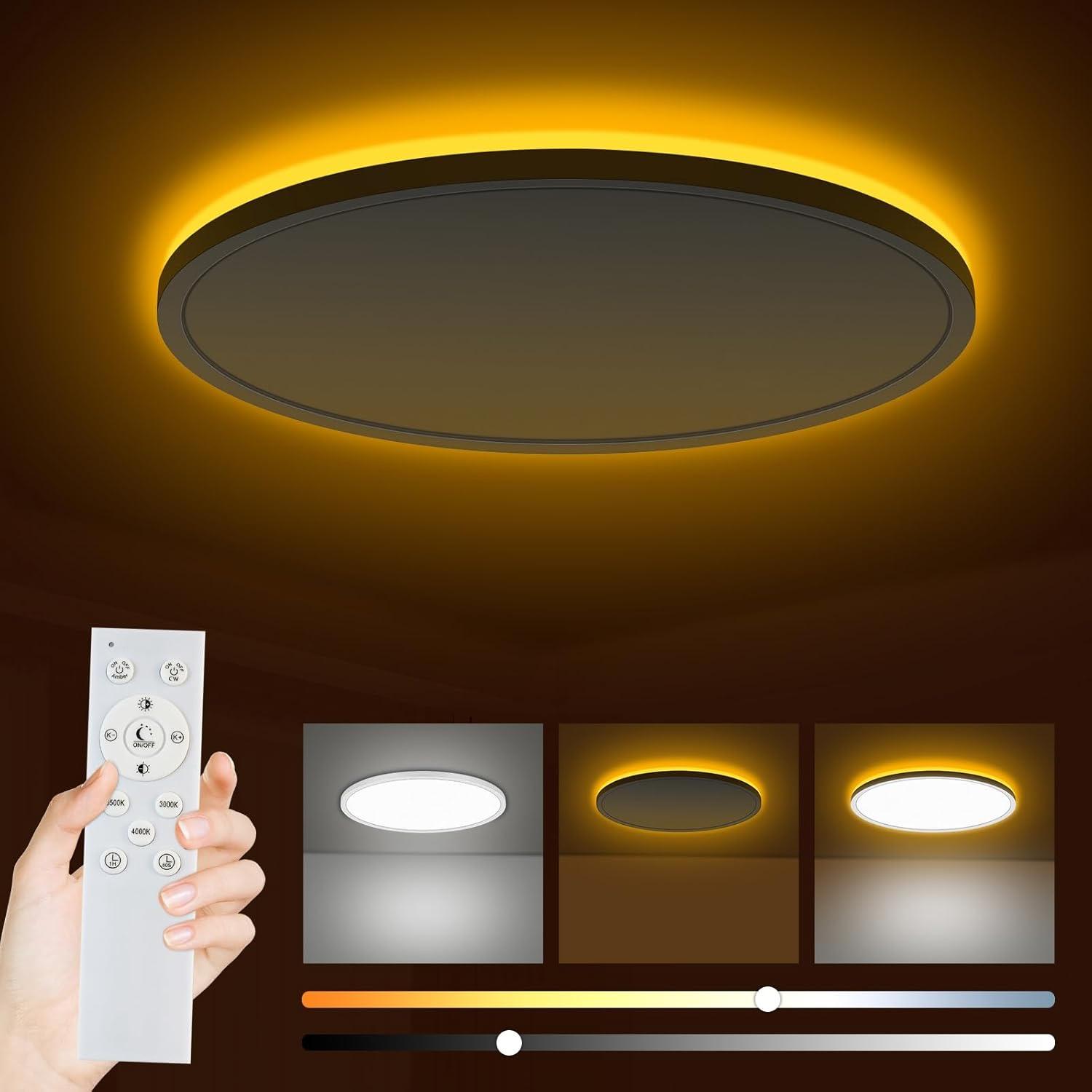 Bowfar Bowfar LED Deckenleuchte 24 W, Ø30 cm, Amber-Nachtlicht - Produktbild