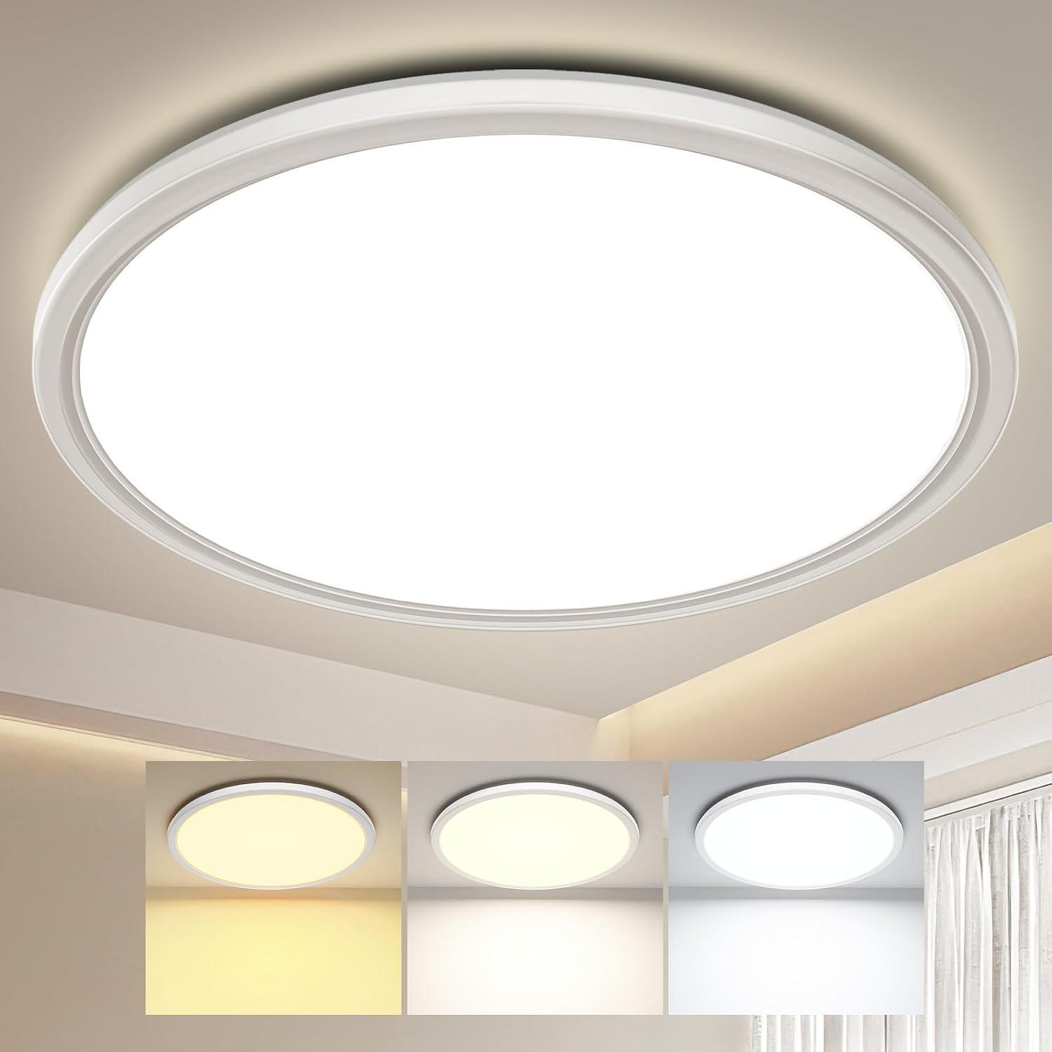 LED Deckenleuchte Ø30 cm, 2800 lm, IP44, Fernbedienung