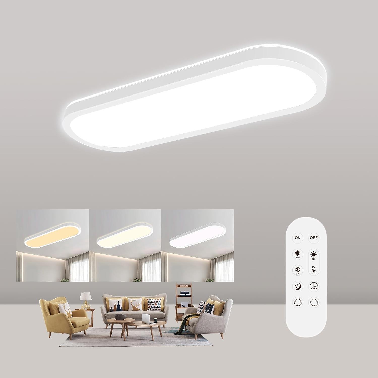 LED Deckenleuchte 60×20 cm oval, 24 W, 3100 lm, IP44
