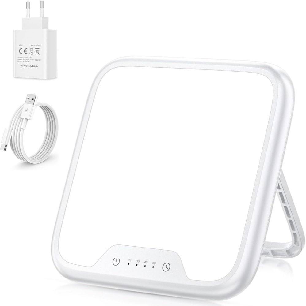 VTHW Tageslichtlampe 10000 Lux USB-C faltbarer Ständer