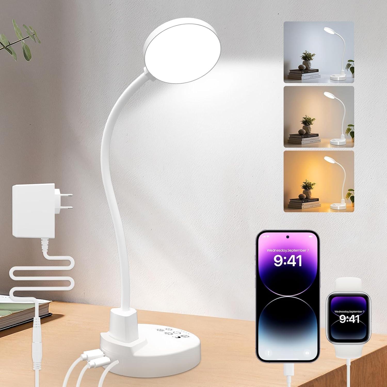 Schreibtischlampe USB-Ports