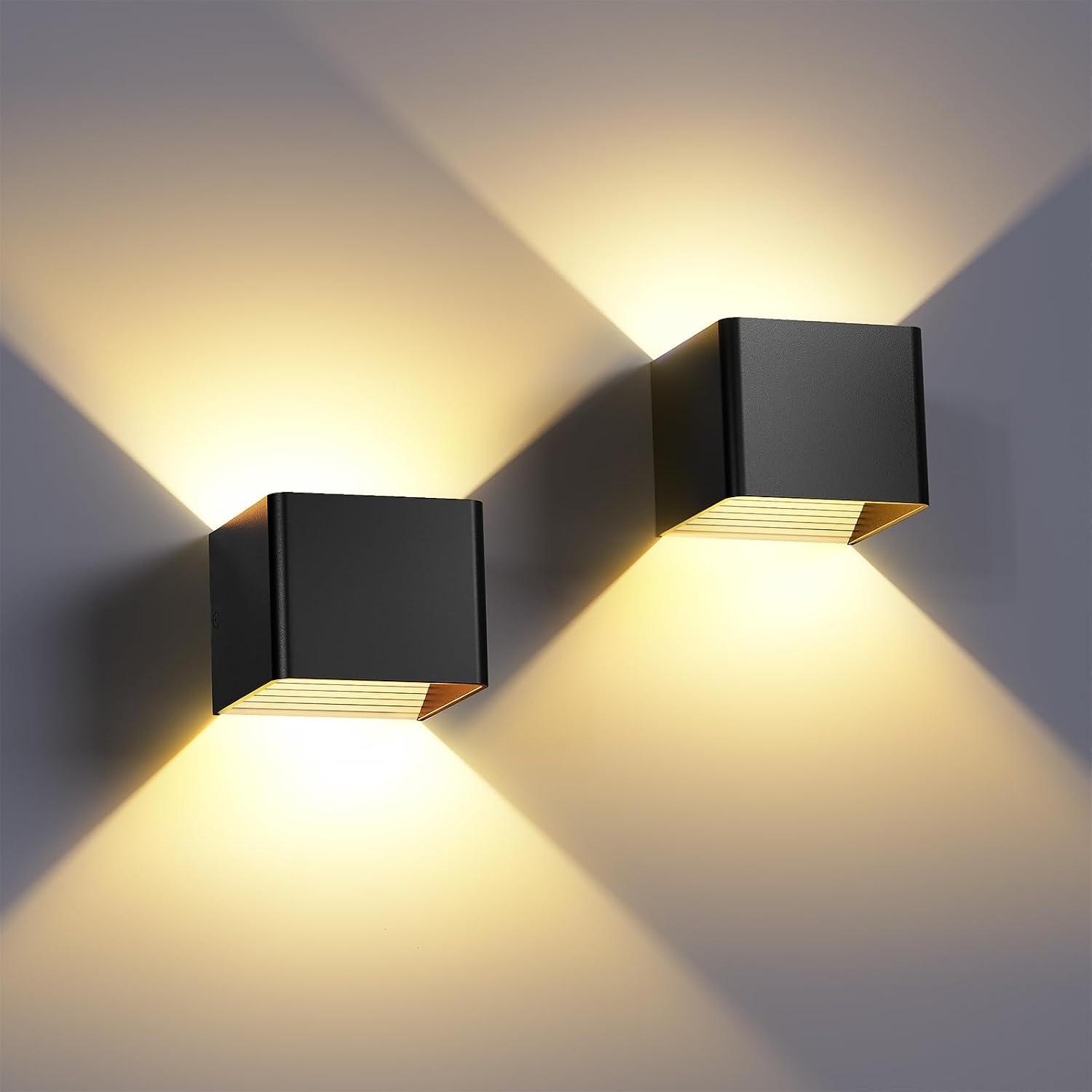 LED Up/Down Wandleuchte 7 W, Schwarz