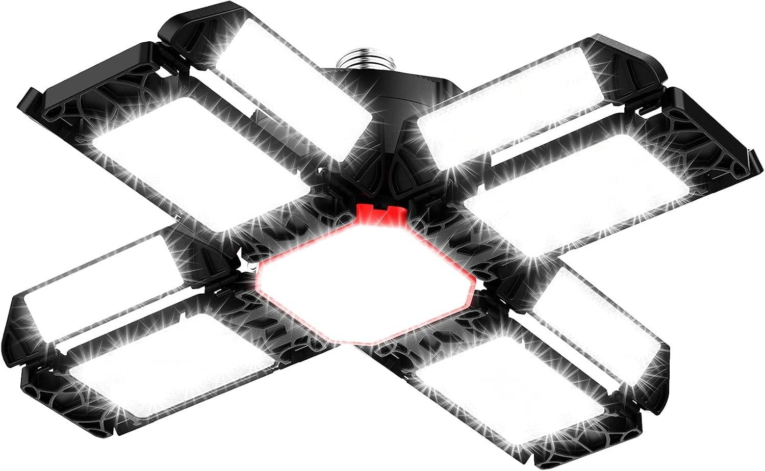 200W LED Garagenleuchte verformbar E26/E27, 20000LM 6500K, 1 Stück