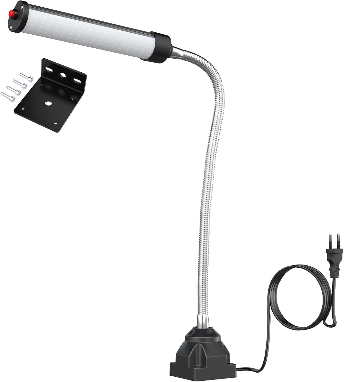 24W LED Arbeitsleuchte Gooseneck 2400 Lumen mit Schraubfuß für Maschinen