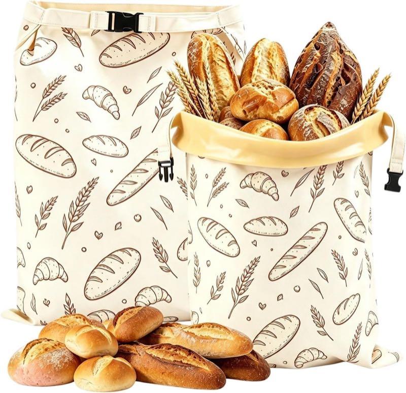 AvianTeker Bienenwachs-Brotbeutel 2er