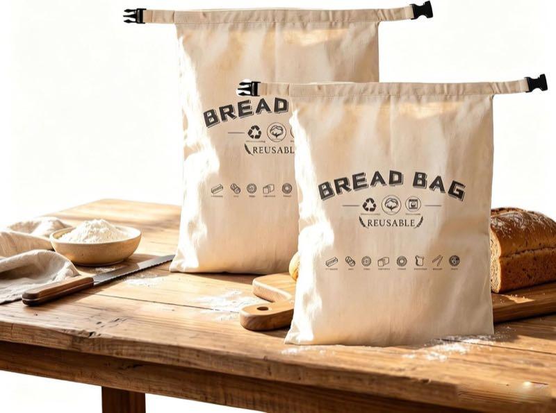 Brotmeister Bienenwachs-Brotbeutel 2er