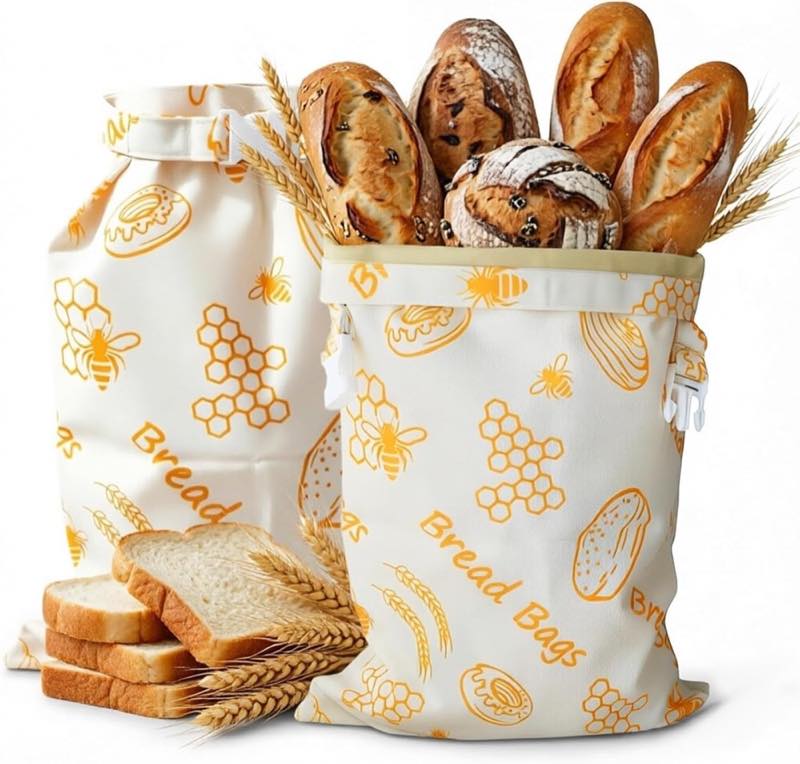 AirBanish Bienenwachs-Brotbeutel 2er