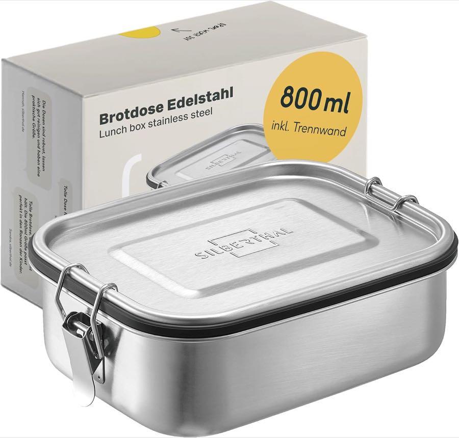SILBERTHAL Edelstahl Brotdose 800 ml
