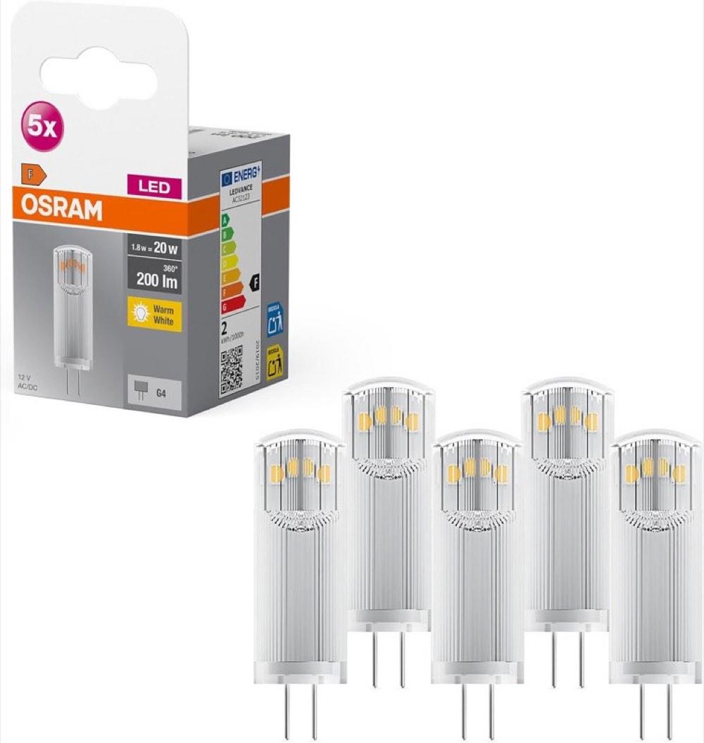 Osram Star PIN G4 1,8 W, 5er Pack