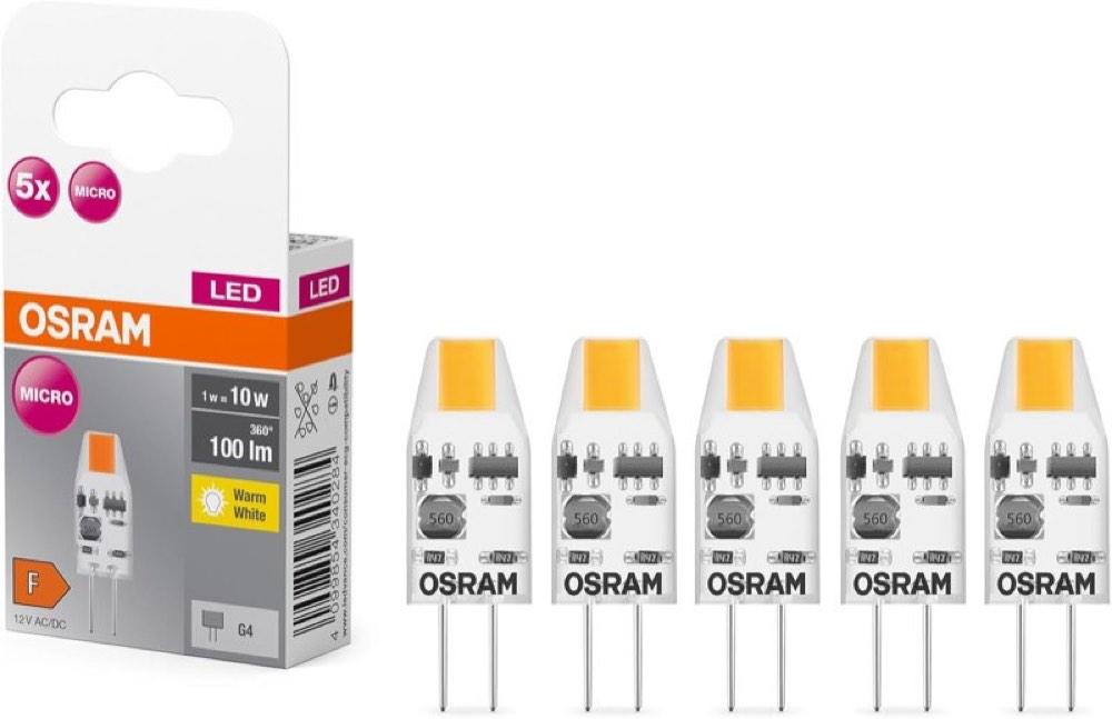 Osram BASE PIN MICRO 1 W, 5er Pack