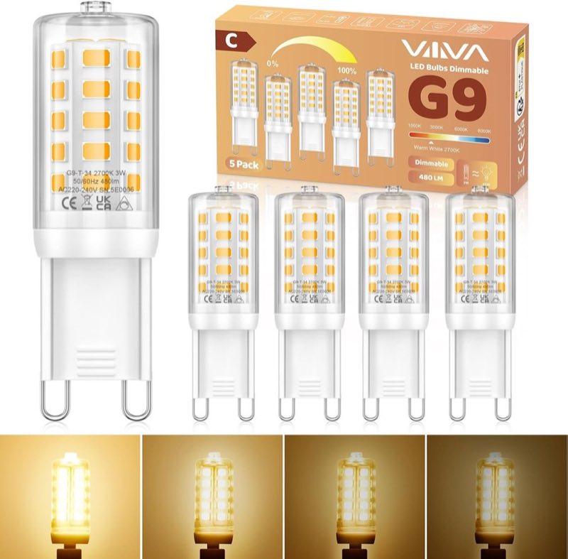 G9 LED 3 W dimmbar, 2700 K, 480 lm