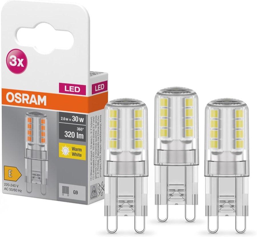 Osram BASE PIN G9, 2,6 W, 2700 K, 3er-Pack als Testsieger