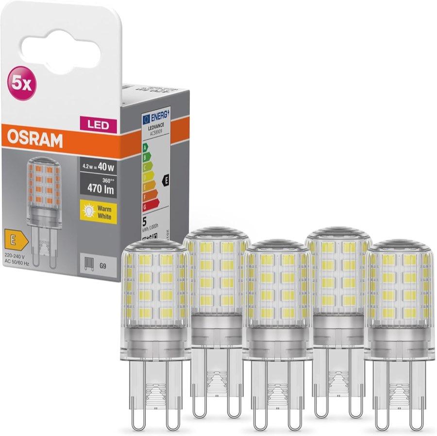 Osram Star PIN G9, 4,2 W, 470 lm, 5er-Pack