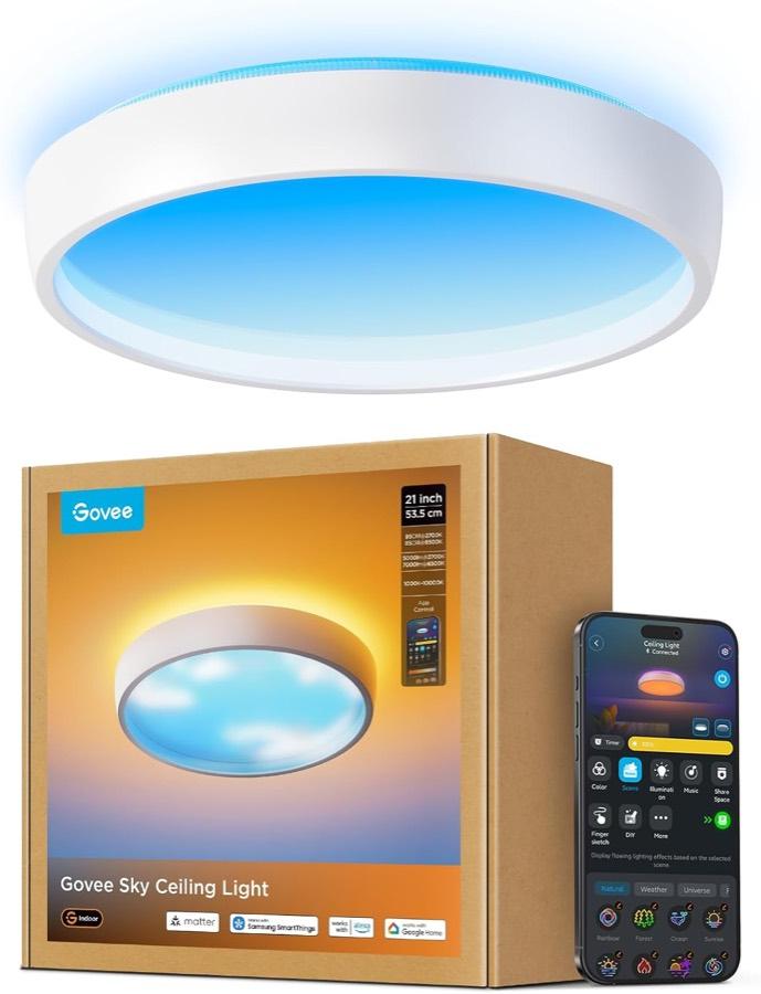 Govee Sky-Deckenleuchte Ø53,5 cm, bis 7000 lm, RGBICWW