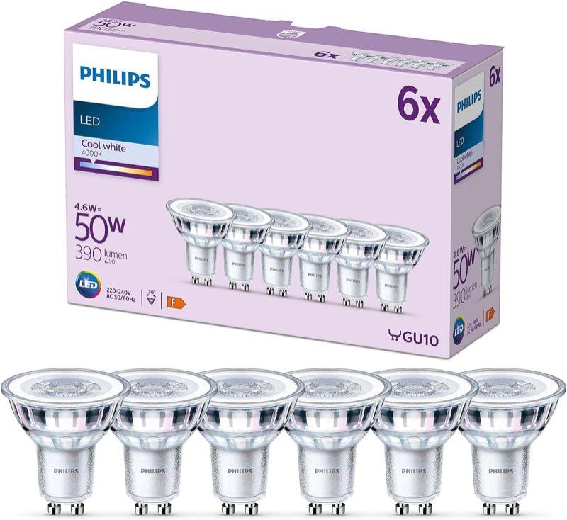 Philips LED Classic GU10, 4000 K, 36°, 6er
