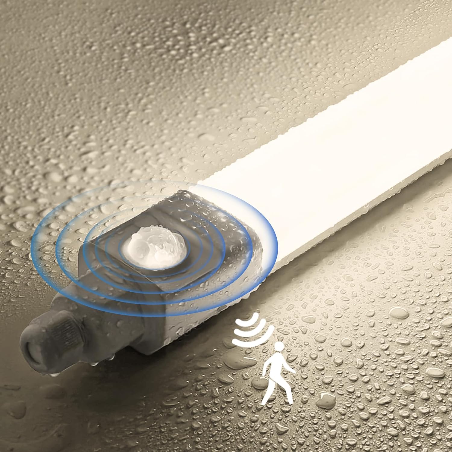 LED Feuchtraumleuchte 60cm mit Bewegungsmelder, 18W 1800LM, IP65, 4000K
