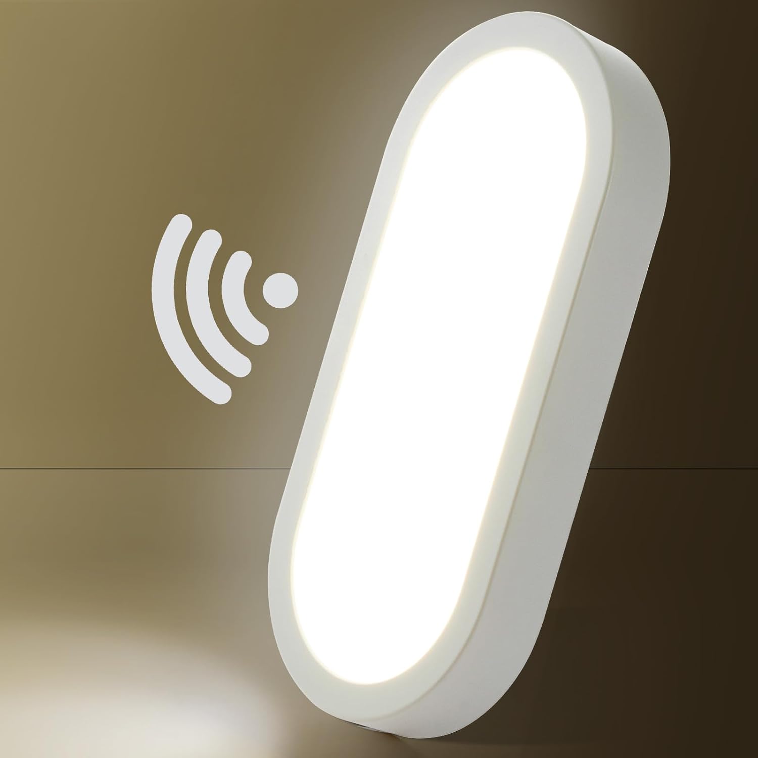 LEZOE 12W LED Deckenlampe mit Bewegungsmelder, 1700LM, IP54, 215×100×25 mm