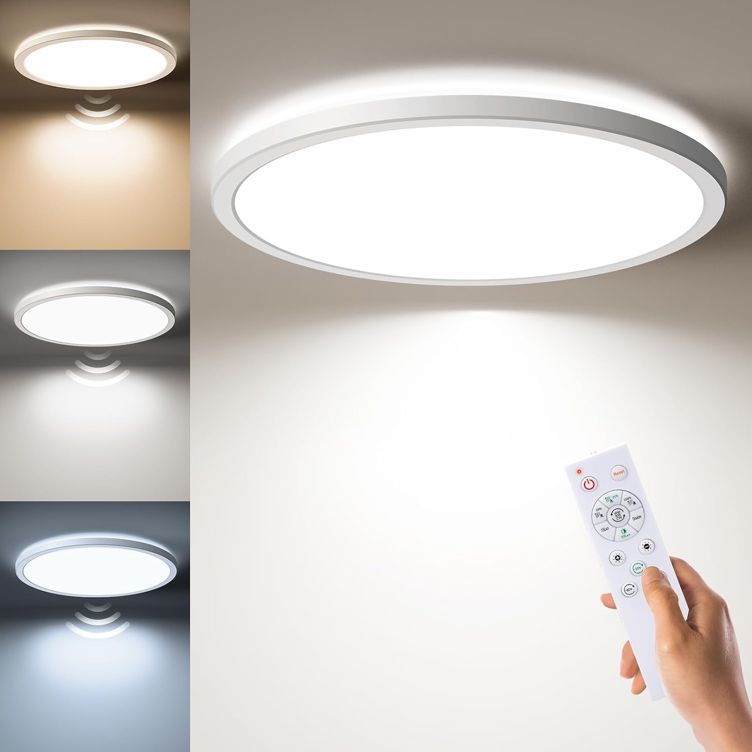 BLNAN LED Deckenleuchte mit Bewegungsmelder Radar, 24W, 30 cm
