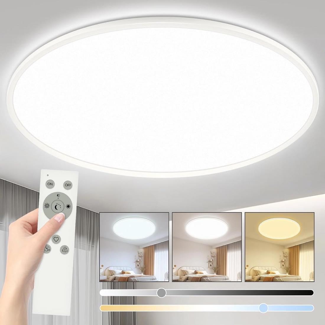 LED-Deckenleuchte 40 W, 4200 lm, Ø 50 cm, dimmbar mit Fernbedienung