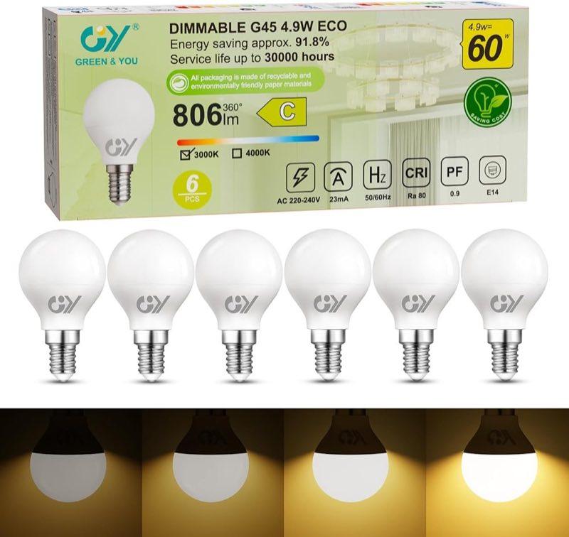 GY E14 G45 4,9 W, 6 Stück