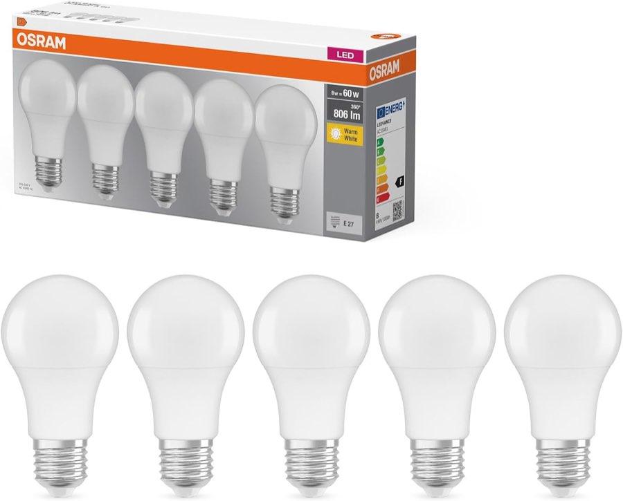 Osram Base Classic A, 8,5 W, 806 lm, 2700 K, 5er