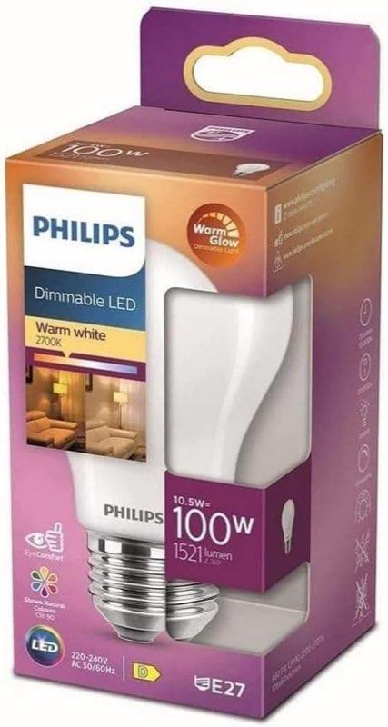Philips E27 Filament Warm Glow, matt, Dim-to-warm