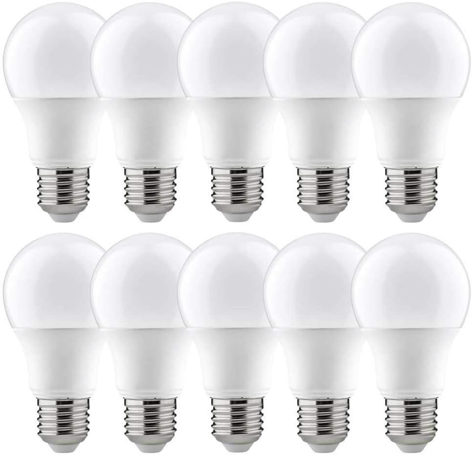 NCC-Licht E27 A60, 806 lm, warmweiß, nicht dimmbar, 10er
