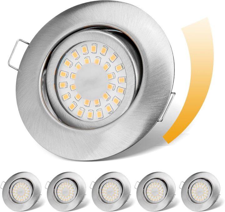 LED-Einbaustrahler 6er Set 3000 K