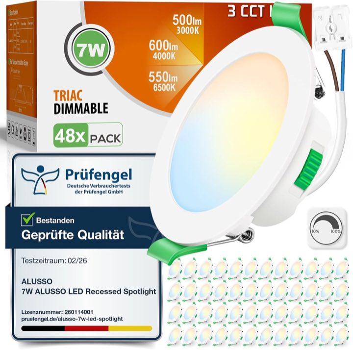 ALUSSO 48er LED-Einbaustrahler 3CCT