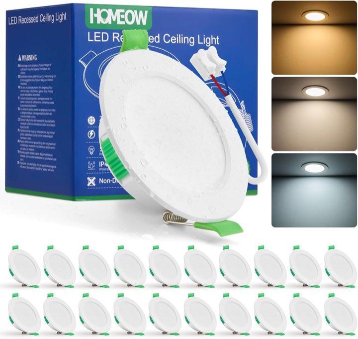 HOMEOW 20er LED-Einbaustrahler, nicht dimmbar