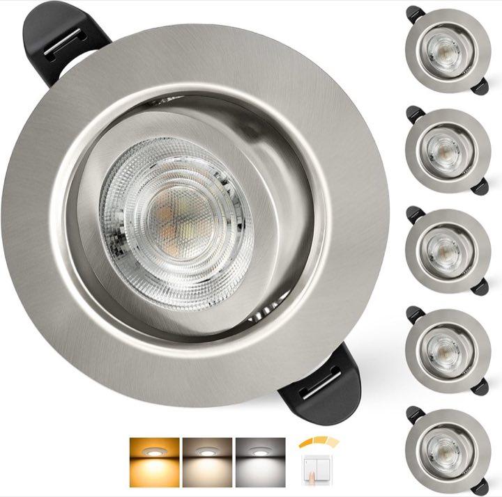 Aulaiyi 6er LED-Einbaustrahler mit 3 Stufen als Testsieger